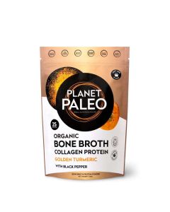 Organic Bone Borth Collagen Protein Golgen Turmeric 225gr Planet Paleo