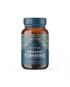 Ayurvediq Organic Turmeric Ginger & Black Pepper Extract capsules 60 stuks